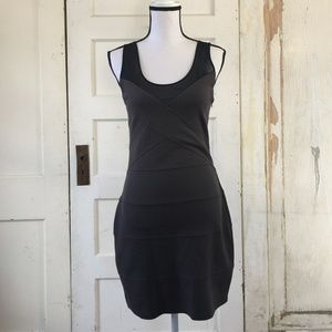 Express Dark Gray & Black Sleeveless Dress